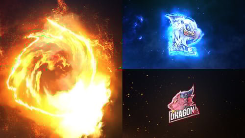 Intense Fire and Electric Energy Logo Reveal