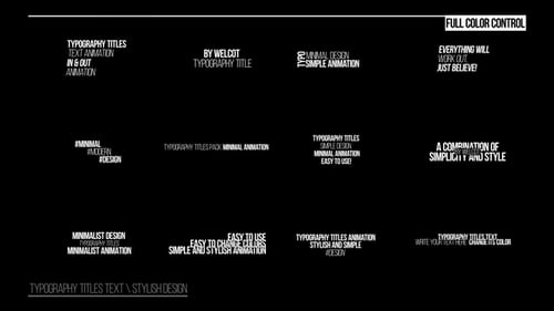 Modern Animated Typography Titles Pack for Video Projects