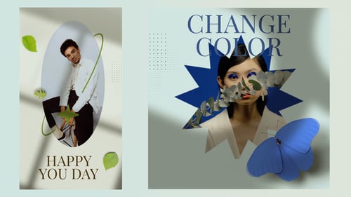 Modern Aesthetic Social Media Opener with Fluid Graphics