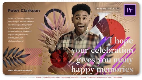 Clean Birthday Wishes Intro with Minimalist Elements