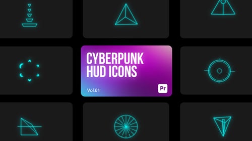 Cyberpunk Icons 01 for Premiere Pro