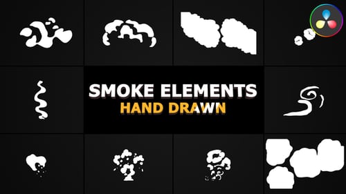 Cartoon Smoke Transition and Hand Drawn Effect Pack