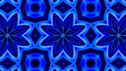 Blue Kaleidoscope Loop 4K 08