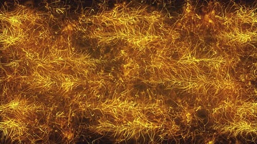 Abstract Glowing Golden Particle Lines Motion Background