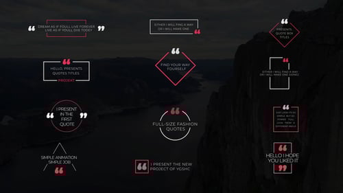 Modern Animated Quote Titles with Dynamic Geometric Frames