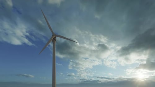 Abstrakte Windgenerator Eco Green Energy.