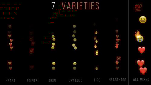 Instagram Live Stream Quick Reactions - Icon Style 2