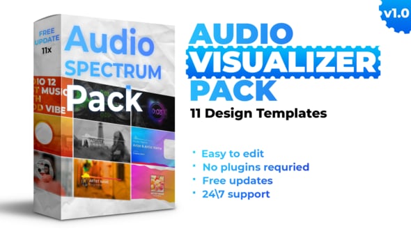 Dynamic Music Audio Visualizer Kit for Songs and Podcasts, Elements ft ...