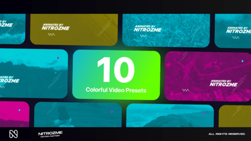 Dynamic Colorful Typography and Modern Graphic Transitions