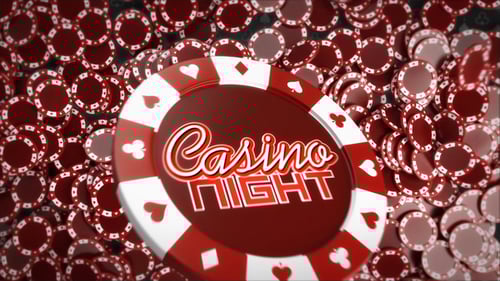 Dynamic Casino Night Poker Chips Logo Reveal Opener