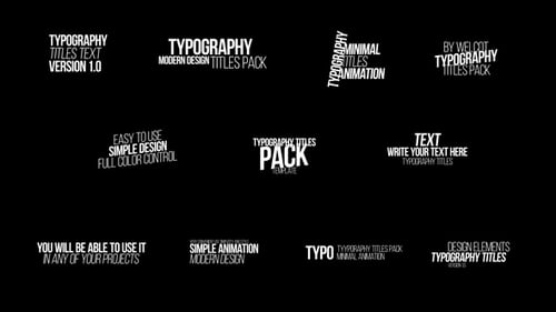 Modern Kinetic Typography Titles Pack with Dynamic Text Animations