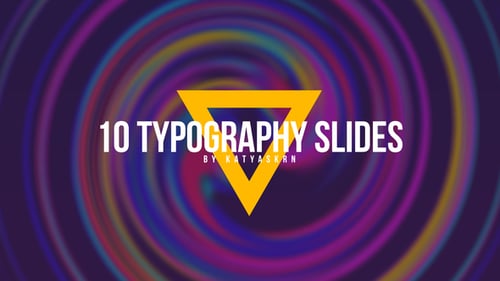10 Modern Gradient Typography Slides - After Effects