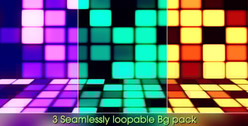 Dynamic Flashing Square Tiles Disco Background Loop