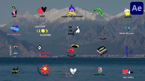 Cartoon Acid Titles for After Effects