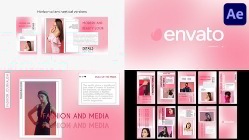 Dynamic Fashion Slideshow with Gradient Backgrounds and Minimalist Typography