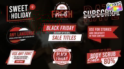Dynamic Black Friday Sale Callouts and Promotional Titles