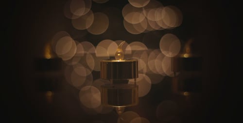 Glowing Candles Lighting Up the Dark