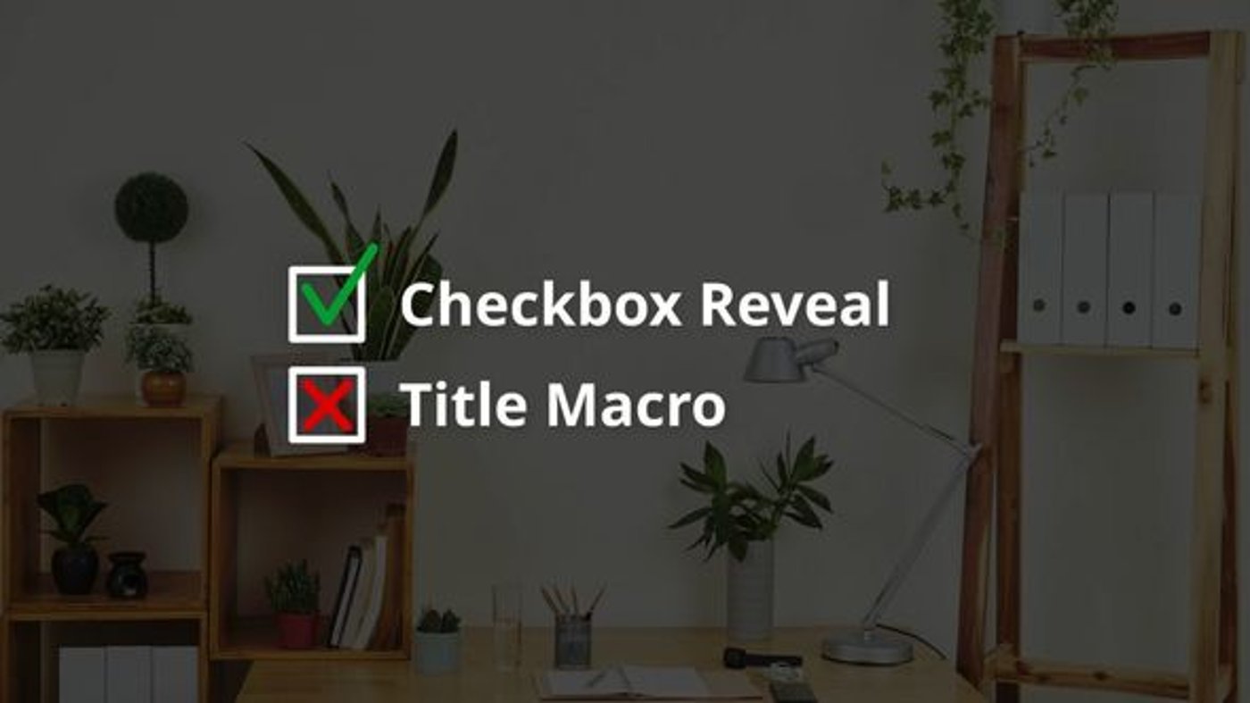 Customizable Checkbox Reveal Title Animation, Titles ft. tick mark ...