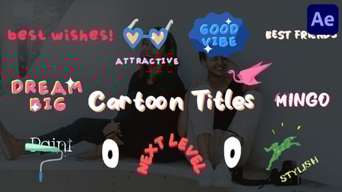 Creative Animated Liquid Sticker Titles and Elements