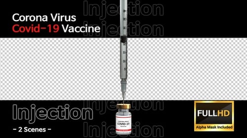 Syringe Drawing COVID-19 Vaccine from Vial Animation