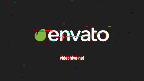 Geometric Glitch Logo Reveal Animation