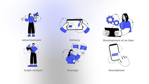 Animated Marketing Explainer Illustrations Pack