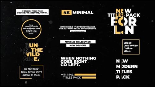 Clean Dynamic Minimalist Typographic Titles Pack