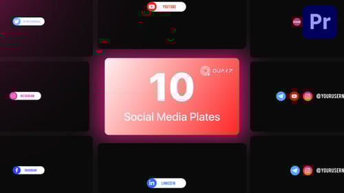 Clean Animated Social Media Lower Thirds and Title Plates