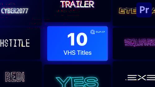 Animated Retro Glitch Titles and Neon Text Effects