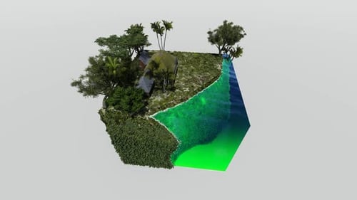 Isometric beach