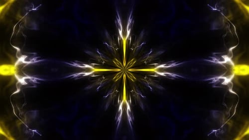 Abstract Glowing Kaleidoscope Pattern Background Animation