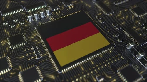 Flag of Germany on the Operating Chipset