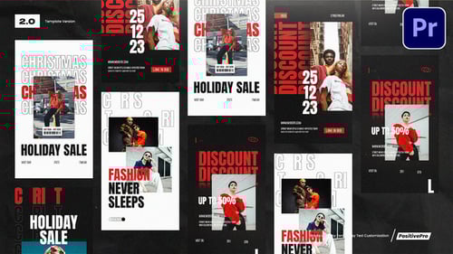 Reindeer Typography Stories For Premiere Pro