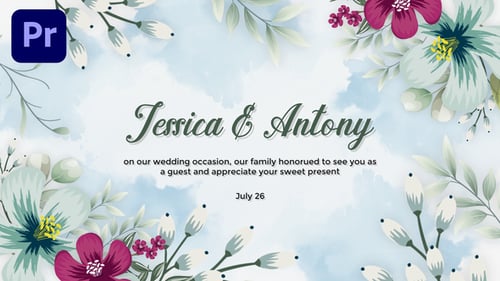 Elegant Wedding Invitation Floral Opener
