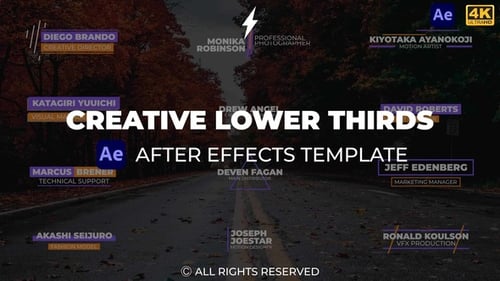 Creative Lower Thirds | After Effects, Elementos Incluindo: animação e ...
