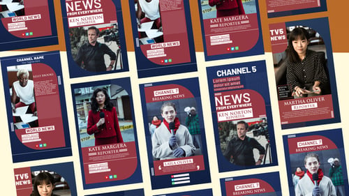 Social Media News Stories Template for Reporters