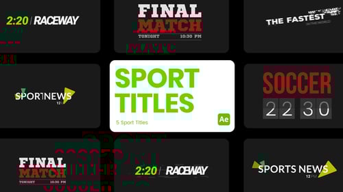 Dynamic Sports Broadcast Titles for Energetic Video Openers