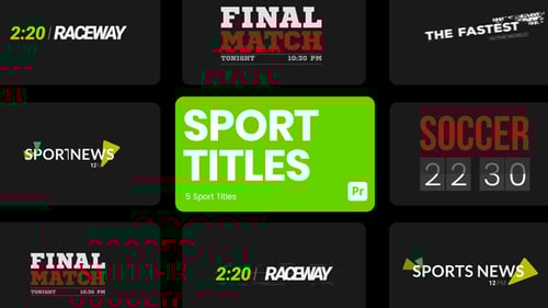 Títulos esportivos para Premiere Pro