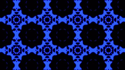 Abstract Blue Flowing Kaleidoscope Motion Pattern