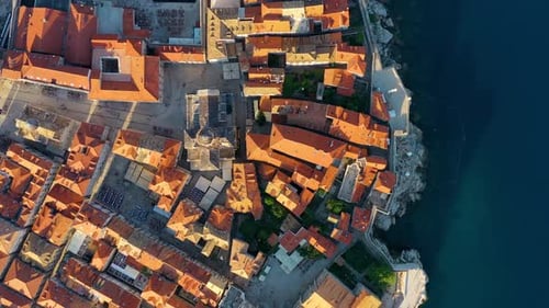 Dubrovnik, Croatia. Aerial view on old town. Vacation and adventure.