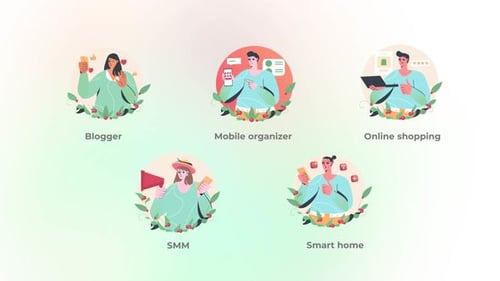 Animated Mobile Organizer Concepts with Flat Design People Illustrations