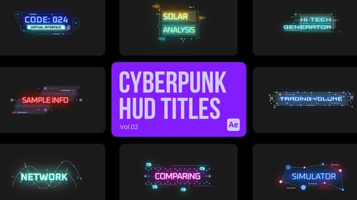 Cyberpunk Titles 02 for After Effects