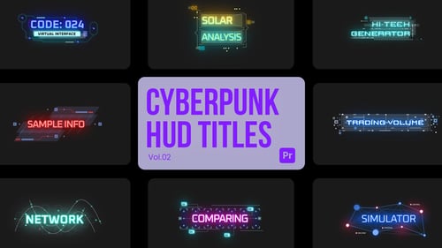 Cyberpunk Titles 02 para Premiere Pro