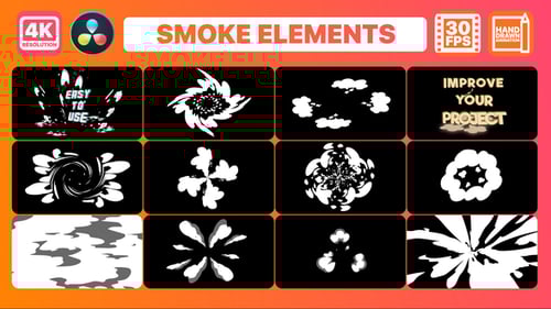 Dynamic 2D Smoke Animation Elements and Title Reveals