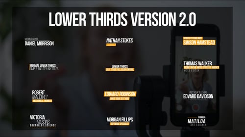 Minimal Animated Lower Thirds for Name Titles