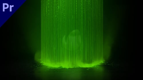 Futuristic Teleportation Logo Reveal with Energy Beam Effect