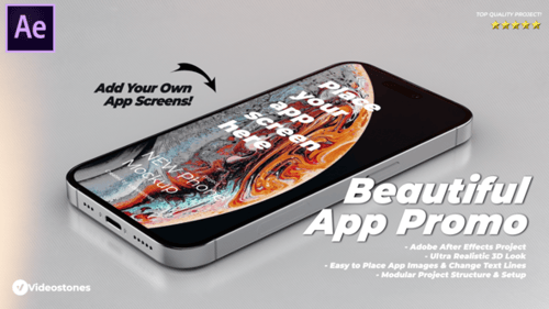 Beautiful App Promo - 3d App Mockup Demonstration Video