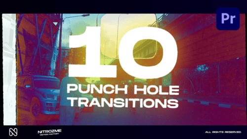 Punch Hole Transitions Band 01 für Premiere Pro