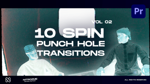Punch Hole Spin Transitions Band 02 für Premiere Pro