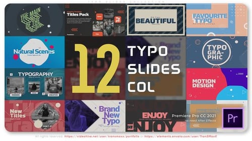 Dynamic Typography Titles Pack with Modern Motion Graphics